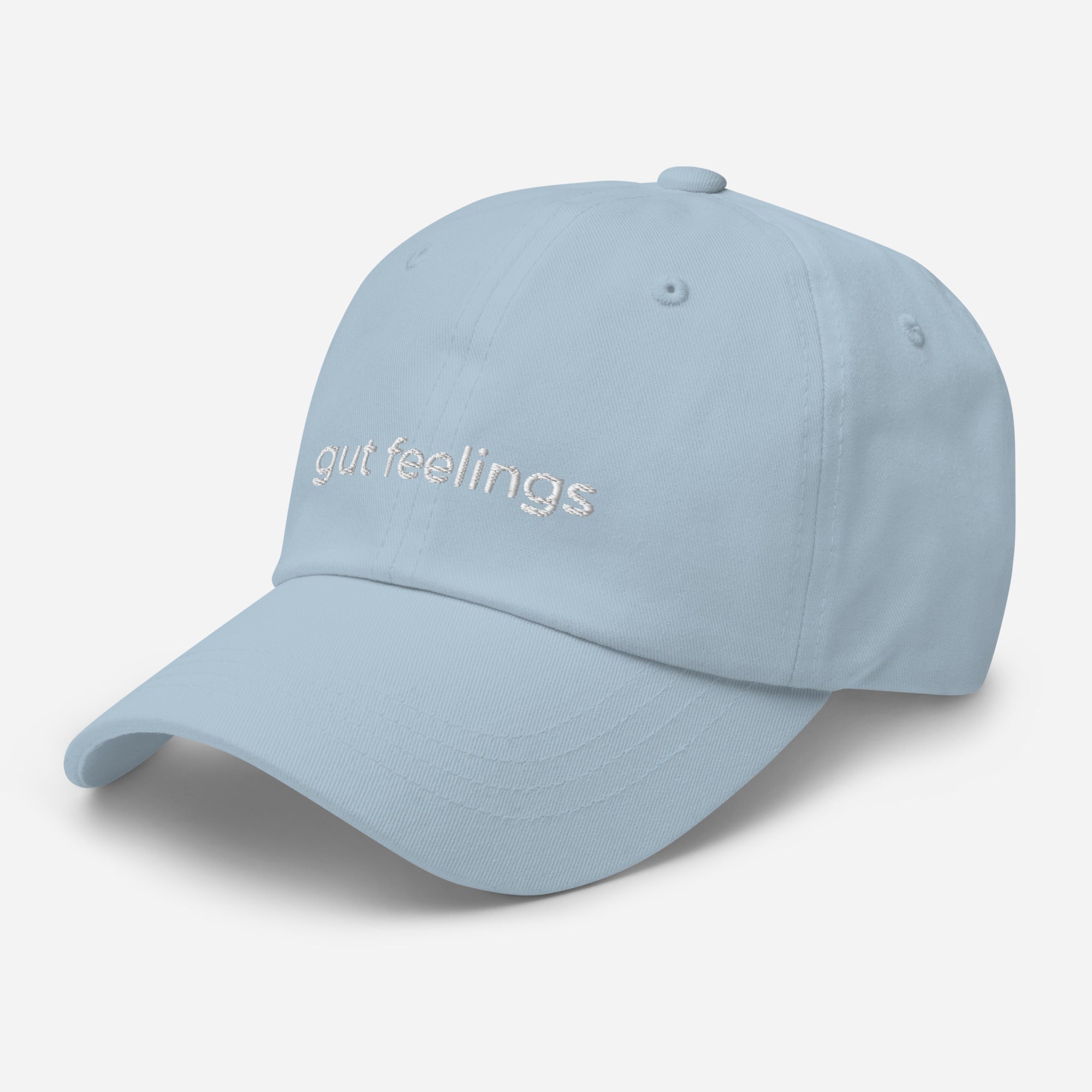 Gut Feelings Embroidered Hat - Sky Blue